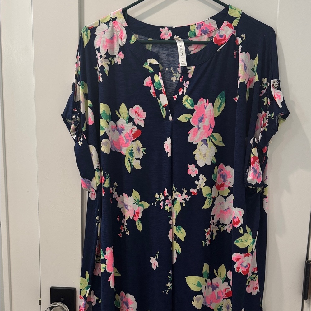 Floral Navy Blouse